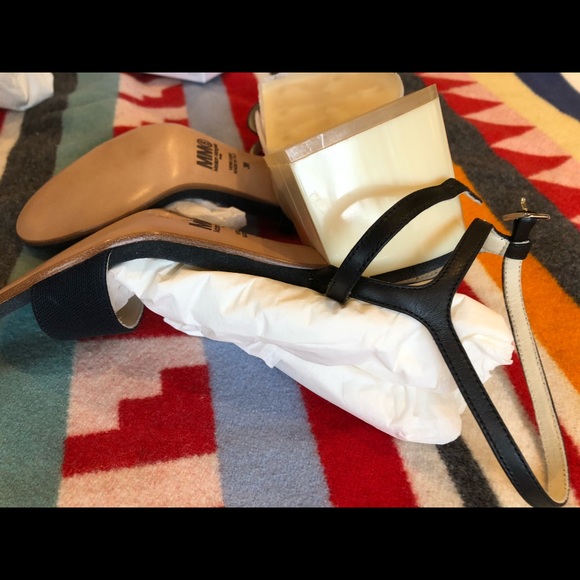 Mm6 calfskin and canvas sandals, NWT, sz 38 - Picture 9 of 11